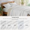 imageBedsure Silky Cooling Duvet Cover Queen Size  Lightweight 100 Rayon Derived from Bamboo Comforter Cover Set for Hot Sleepers Breathable ampamp MoistureWicking Bedding Set Pure WhiteWhite No Comforter