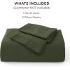 imageBedsure Silky Cooling Duvet Cover Queen Size  Lightweight 100 Rayon Derived from Bamboo Comforter Cover Set for Hot Sleepers Breathable ampamp MoistureWicking Bedding Set Pure White06  Olive Green No Comforter