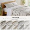 imageBedsure Silky Cooling Duvet Cover Queen Size  Lightweight 100 Rayon Derived from Bamboo Comforter Cover Set for Hot Sleepers Breathable ampamp MoistureWicking Bedding Set Pure WhiteLinen No Comforter