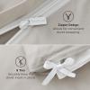 imageBedsure Silky Cooling Duvet Cover Queen Size  Lightweight 100 Rayon Derived from Bamboo Comforter Cover Set for Hot Sleepers Breathable ampamp MoistureWicking Bedding Set Pure WhiteLinen No Comforter