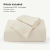 imageBedsure Silky Cooling Duvet Cover Queen Size  Lightweight 100 Rayon Derived from Bamboo Comforter Cover Set for Hot Sleepers Breathable ampamp MoistureWicking Bedding Set Pure White05  Light Beige No Comforter