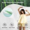 imageBedsure Silky Cooling Duvet Cover Queen Size  Lightweight 100 Rayon Derived from Bamboo Comforter Cover Set for Hot Sleepers Breathable ampamp MoistureWicking Bedding Set Pure WhiteNavy Blue No Comforter