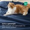 imageBedsure Silky Cooling Duvet Cover Queen Size  Lightweight 100 Rayon Derived from Bamboo Comforter Cover Set for Hot Sleepers Breathable ampamp MoistureWicking Bedding Set Pure WhiteNavy Blue No Comforter
