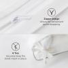 imageBedsure Silky Cooling Duvet Cover Queen Size  Lightweight 100 Rayon Derived from Bamboo Comforter Cover Set for Hot Sleepers Breathable ampamp MoistureWicking Bedding Set Pure WhiteWhite No Comforter