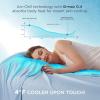 imageBedsure Summer Cooling Blanket for Hot Sleepers with Sports Mesh Design ArcChill QMax 04 Lightweight Breathable Ice Cold Blanket Throws for Night Sweats 50 x 70 Inches Mesh GreyMesh Blue