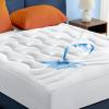 imageBedsure Waterproof Mattress Protector Queen Size  Quilted Fitted Waterproof Mattress Pad Topper with 821 Inches Deep Pocket Noiseless Bed Cover Padded Machine WashableWhite 60x80 InchesWhite