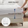 imageBedsure Waterproof Mattress Protector Queen Size  Quilted Fitted Waterproof Mattress Pad Topper with 821 Inches Deep Pocket Noiseless Bed Cover Padded Machine WashableWhite 60x80 InchesWhite