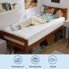 imageBedsure Waterproof Mattress Protector Queen Size  Quilted Fitted Waterproof Mattress Pad Topper with 821 Inches Deep Pocket Noiseless Bed Cover Padded Machine WashableWhite 60x80 InchesWhite