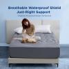 imageBedsure Waterproof Mattress Protector Queen Size  Quilted Fitted Waterproof Mattress Pad Topper with 821 Inches Deep Pocket Noiseless Bed Cover Padded Machine WashableWhite 60x80 InchesGrey