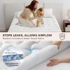 imageBedsure Waterproof Mattress Protector Queen Size  Quilted Fitted Waterproof Mattress Pad Topper with 821 Inches Deep Pocket Noiseless Bed Cover Padded Machine WashableWhite 60x80 InchesWhite
