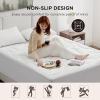 imageBedsure Waterproof Mattress Protector Queen Size  Quilted Fitted Waterproof Mattress Pad Topper with 821 Inches Deep Pocket Noiseless Bed Cover Padded Machine WashableWhite 60x80 InchesWhite