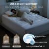 imageBedsure Waterproof Mattress Protector Queen Size  Quilted Fitted Waterproof Mattress Pad Topper with 821 Inches Deep Pocket Noiseless Bed Cover Padded Machine WashableWhite 60x80 InchesWhite