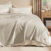 imageBedsur Fleece Blankets Queen Size for Bed  GentleSoft Warm Cozy Soft ampamp Thick Blanket for Winter Heavy 500Gsm AntiStatic Design Ideal for Couch ampamp Sofa Linen 90x90 InchLinen
