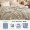 imageBedsur Fleece Blankets Queen Size for Bed  GentleSoft Warm Cozy Soft ampamp Thick Blanket for Winter Heavy 500Gsm AntiStatic Design Ideal for Couch ampamp Sofa Linen 90x90 InchLinen