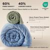 imageBedsur Fleece Blankets Queen Size for Bed  GentleSoft Warm Cozy Soft ampamp Thick Blanket for Winter Heavy 500Gsm AntiStatic Design Ideal for Couch ampamp Sofa Linen 90x90 InchAshley Blue