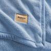imageBedsur Fleece Blankets Queen Size for Bed  GentleSoft Warm Cozy Soft ampamp Thick Blanket for Winter Heavy 500Gsm AntiStatic Design Ideal for Couch ampamp Sofa Linen 90x90 InchAshley Blue