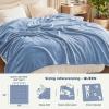 imageBedsur Fleece Blankets Queen Size for Bed  GentleSoft Warm Cozy Soft ampamp Thick Blanket for Winter Heavy 500Gsm AntiStatic Design Ideal for Couch ampamp Sofa Linen 90x90 InchAshley Blue