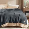 imageBedsur Fleece Blankets Queen Size for Bed  GentleSoft Warm Cozy Soft ampamp Thick Blanket for Winter Heavy 500Gsm AntiStatic Design Ideal for Couch ampamp Sofa Linen 90x90 InchGrey