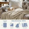 imageBedsur Fleece Blankets Queen Size for Bed  GentleSoft Warm Cozy Soft ampamp Thick Blanket for Winter Heavy 500Gsm AntiStatic Design Ideal for Couch ampamp Sofa Linen 90x90 InchLinen