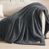imageBedsur Fleece Blankets Queen Size for Bed  GentleSoft Warm Cozy Soft ampamp Thick Blanket for Winter Heavy 500Gsm AntiStatic Design Ideal for Couch ampamp Sofa Linen 90x90 InchGrey