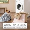 imageBedsure 1 Pack 3 Pet Blankets Super Soft Fluffy Premium Fleece Flannel Portable Throw Dog Blankets for Small Dogs Printed Cat Puppy Blanket PinkGreyBrown Small23x16 inchCat