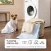 imageBedsure 1 Pack 3 Pet Blankets Super Soft Fluffy Premium Fleece Flannel Portable Throw Dog Blankets for Small Dogs Printed Cat Puppy Blanket PinkGreyBrown Small23x16 inchBear