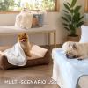 imageBedsure 1 Pack 3 Pet Blankets Super Soft Fluffy Premium Fleece Flannel Portable Throw Dog Blankets for Small Dogs Printed Cat Puppy Blanket PinkGreyBrown Small23x16 inchBear