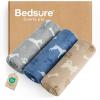 imageBedsure 1 Pack 3 Pet Blankets Super Soft Fluffy Premium Fleece Flannel Portable Throw Dog Blankets for Small Dogs Printed Cat Puppy Blanket PinkGreyBrown Small23x16 inchDog