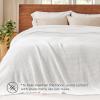 imageBedsure 100 Cotton Blanket Queen Size for Bed  Cozy Soft Lightweight and Breathable Basket Waffle Weave Blanket for Summer Home Decor Gift for Women Olive Green 90x90 inches03  White