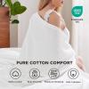imageBedsure 100 Cotton Blanket Queen Size for Bed  Cozy Soft Lightweight and Breathable Basket Waffle Weave Blanket for Summer Home Decor Gift for Women Olive Green 90x90 inches03  White