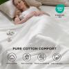 imageBedsure 100 Cotton Blanket Queen Size for Bed  Cozy Soft Lightweight and Breathable Basket Waffle Weave Blanket for Summer Home Decor Gift for Women Olive Green 90x90 inches03  White