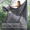 imageBedsure 100 Cotton Blanket Queen Size for Bed  Cozy Soft Lightweight and Breathable Basket Waffle Weave Blanket for Summer Home Decor Gift for Women Olive Green 90x90 inches04  Dark Grey