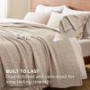 imageBedsure 100 Cotton Blanket Queen Size for Bed  Cozy Soft Lightweight and Breathable Basket Waffle Weave Blanket for Summer Home Decor Gift for Women Olive Green 90x90 inches02  Tan