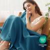imageBedsure 100 Cotton Muslin Blanket King Size for Bed  4Layer Breathable and Lightweight Thin Soft Summer Gauze Muslin Blanket for Adults Linen Beige 108x90 Inches04  Teal