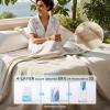 imageBedsure 100 Cotton Muslin Blanket King Size for Bed  4Layer Breathable and Lightweight Thin Soft Summer Gauze Muslin Blanket for Adults Linen Beige 108x90 Inches01  Beige