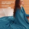 imageBedsure 100 Cotton Muslin Blanket King Size for Bed  4Layer Breathable and Lightweight Thin Soft Summer Gauze Muslin Blanket for Adults Linen Beige 108x90 Inches04  Teal