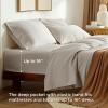 imageBedsure 100 Cotton Percale Sheets Queen Size Queen Sheet Set with Deep Pocket Up to 16 Inches Breathable ampamp Crirsp Soft Bedsheet ampamp Pillowcase Sets 4 Pieces White05  Linen