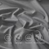 imageBedsure 100 Cotton Percale Sheets Queen Size Queen Sheet Set with Deep Pocket Up to 16 Inches Breathable ampamp Crirsp Soft Bedsheet ampamp Pillowcase Sets 4 Pieces White06  Dark Grey