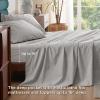 imageBedsure 100 Cotton Percale Sheets Queen Size Queen Sheet Set with Deep Pocket Up to 16 Inches Breathable ampamp Crirsp Soft Bedsheet ampamp Pillowcase Sets 4 Pieces White04  Silver Grey