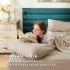 imageBedsure 100 Cotton Percale Sheets Queen Size Queen Sheet Set with Deep Pocket Up to 16 Inches Breathable ampamp Crirsp Soft Bedsheet ampamp Pillowcase Sets 4 Pieces White08  Taupe