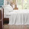 imageBedsure 100 Cotton Percale Sheets Queen Size Queen Sheet Set with Deep Pocket Up to 16 Inches Breathable ampamp Crirsp Soft Bedsheet ampamp Pillowcase Sets 4 Pieces White01  White
