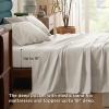 imageBedsure 100 Cotton Percale Sheets Queen Size Queen Sheet Set with Deep Pocket Up to 16 Inches Breathable ampamp Crirsp Soft Bedsheet ampamp Pillowcase Sets 4 Pieces White07  Sky Blue