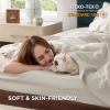imageBedsure 100 Cotton Percale Sheets Queen Size Queen Sheet Set with Deep Pocket Up to 16 Inches Breathable ampamp Crirsp Soft Bedsheet ampamp Pillowcase Sets 4 Pieces White05  Linen