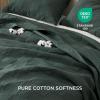 imageBedsure 100 Cotton Quilt Set  Lightweight Queen Bedspread Cozy White Bedding Coverlet 3Piece with Pillow Shams in Checker Pattern for All Season 90x96 inches 100 Cotton Voile03  Mallard Green  Checkerboard