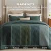 imageBedsure 100 Cotton Quilt Set  Lightweight Queen Bedspread Cozy White Bedding Coverlet 3Piece with Pillow Shams in Checker Pattern for All Season 90x96 inches 100 Cotton Voile03  Mallard Green  Checkerboard