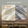 imageBedsure 100 Cotton Sheets King Size Set  500 Thread Count Cotton Sateen Bedsheets Luxury Hotel Quality Soft ampamp Breathable Bedsheets 16quot Deep Pocket 4Piece Include King Flat Sheet IvoryIvory