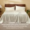 imageBedsure 100 Cotton Sheets King Size Set  500 Thread Count Cotton Sateen Bedsheets Luxury Hotel Quality Soft ampamp Breathable Bedsheets 16quot Deep Pocket 4Piece Include King Flat Sheet IvoryIvory