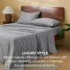 imageBedsure 100 Cotton Sheets King Size Set  500 Thread Count Cotton Sateen Bedsheets Luxury Hotel Quality Soft ampamp Breathable Bedsheets 16quot Deep Pocket 4Piece Include King Flat Sheet IvoryGray