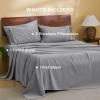imageBedsure 100 Cotton Sheets King Size Set  500 Thread Count Cotton Sateen Bedsheets Luxury Hotel Quality Soft ampamp Breathable Bedsheets 16quot Deep Pocket 4Piece Include King Flat Sheet IvoryGray