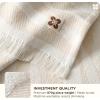 imageBedsure 100 Cotton Throw Blanket for Couch  Chenille Woven Textured Blanket Gifts for Women Cozy and Soft for All Seasons Home Decor Boho Throw for Bed Sofa Blue 50x60 Inches01  Beige